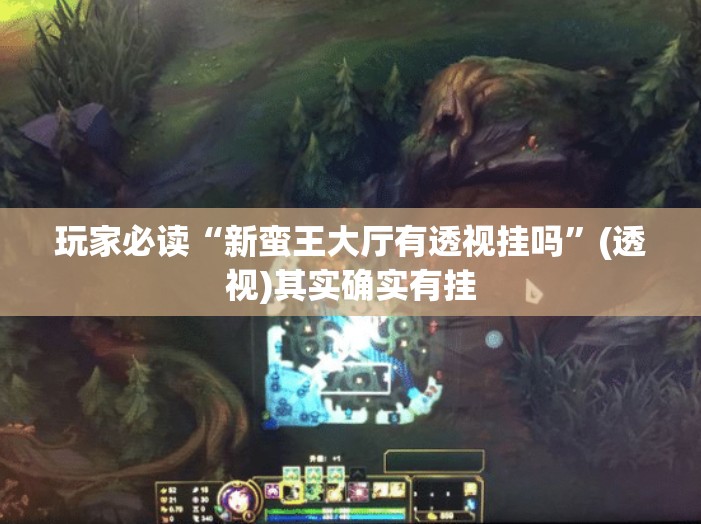 玩家必读“新蛮王大厅有透视挂吗”(透视)其实确实有挂