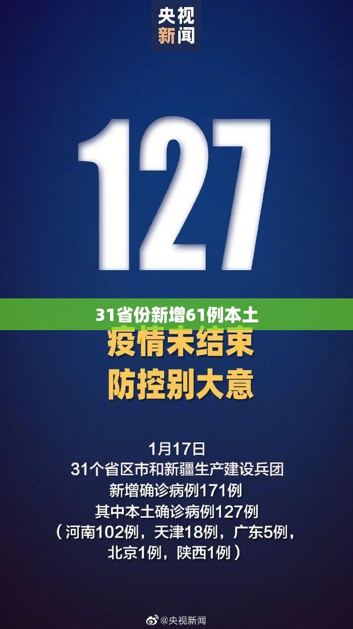31省份新增61例本土/31省份新增11例本土2例