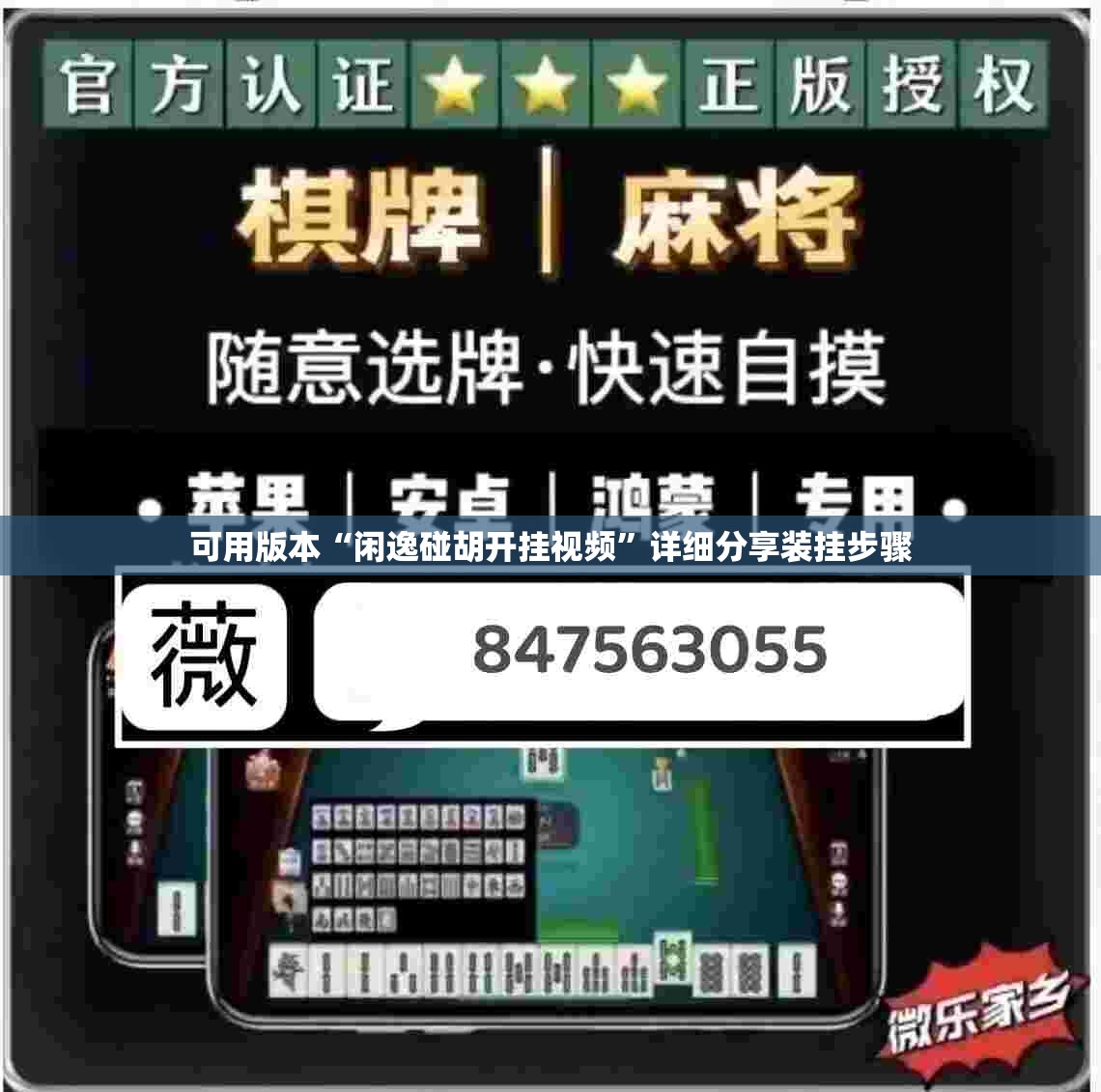 可用版本“闲逸碰胡开挂视频	”详细分享装挂步骤