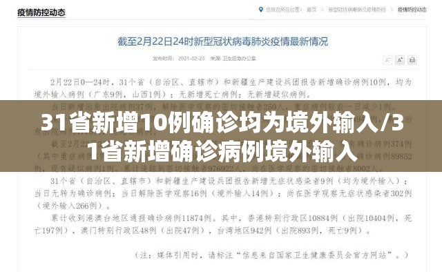 31省新增10例确诊均为境外输入/31省新增确诊病例境外输入