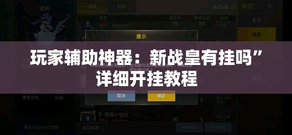 玩家辅助神器：新战皇有挂吗”详细开挂教程