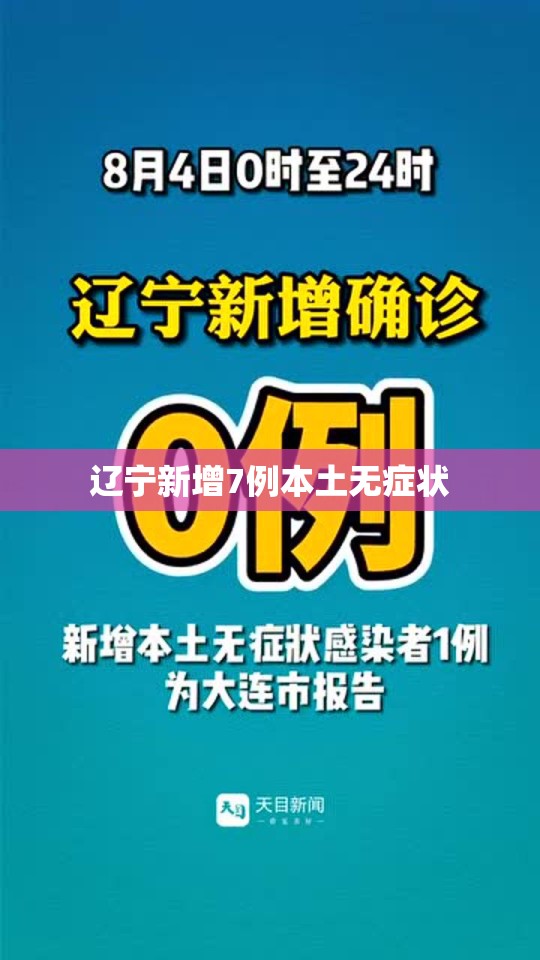 辽宁新增7例本土无症状（辽宁新增4例无症状）