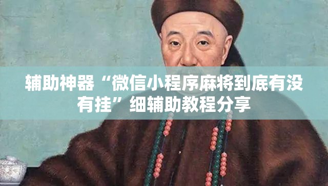 辅助神器“微信小程序麻将到底有没有挂”细辅助教程分享