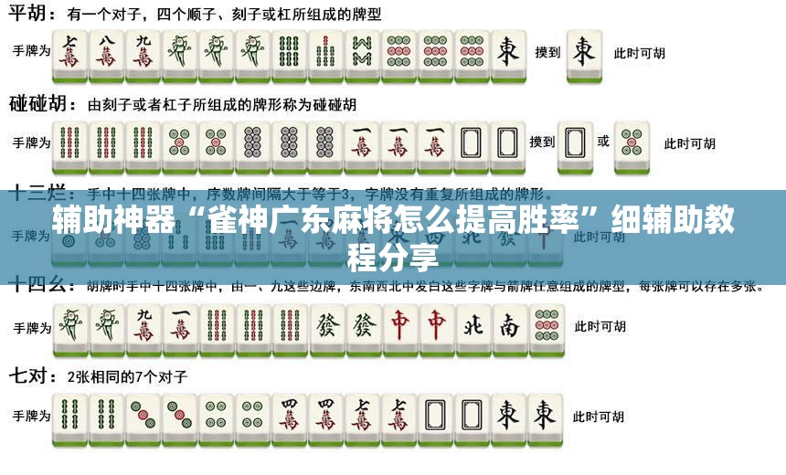辅助神器“雀神广东麻将怎么提高胜率”细辅助教程分享