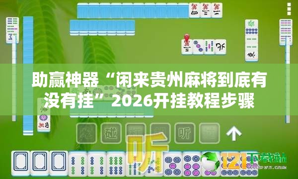 助赢神器“闲来贵州麻将到底有没有挂”2026开挂教程步骤