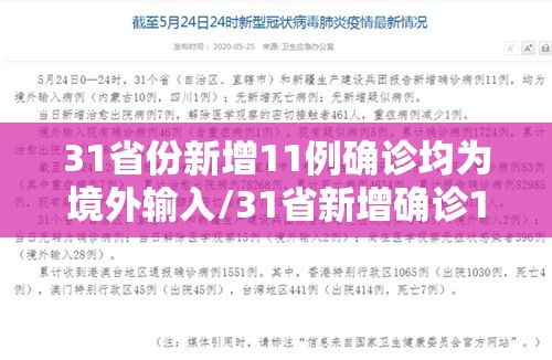 31省份新增11例确诊均为境外输入/31省新增确诊13例 均为境外输入