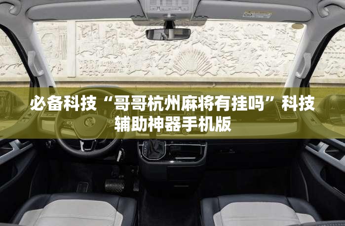 必备科技“哥哥杭州麻将有挂吗	”科技辅助神器手机版