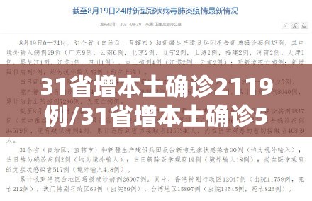 31省增本土确诊2119例/31省增本土确诊53例 涉及8省