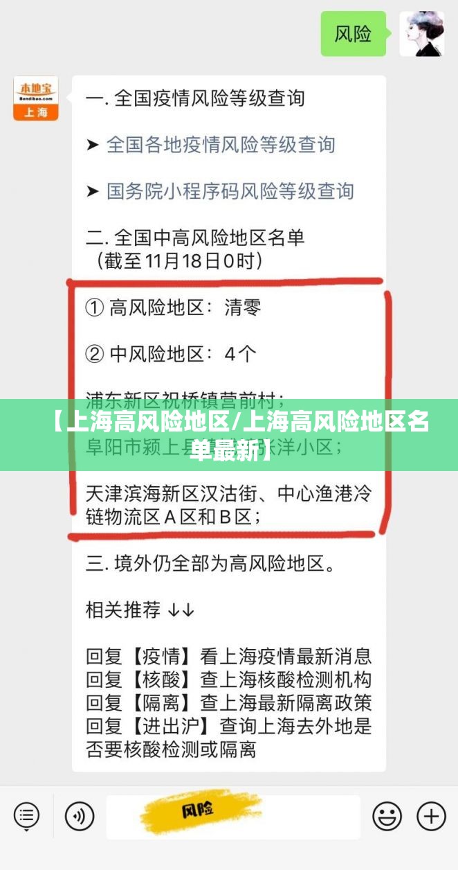 【上海高风险地区/上海高风险地区名单最新】