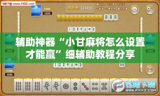辅助神器“小甘麻将怎么设置才能赢”细辅助教程分享
