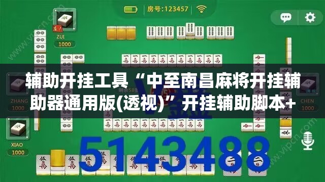 辅助开挂工具“中至南昌麻将开挂辅助器通用版(透视)”开挂辅助脚本+详细开挂安装教程