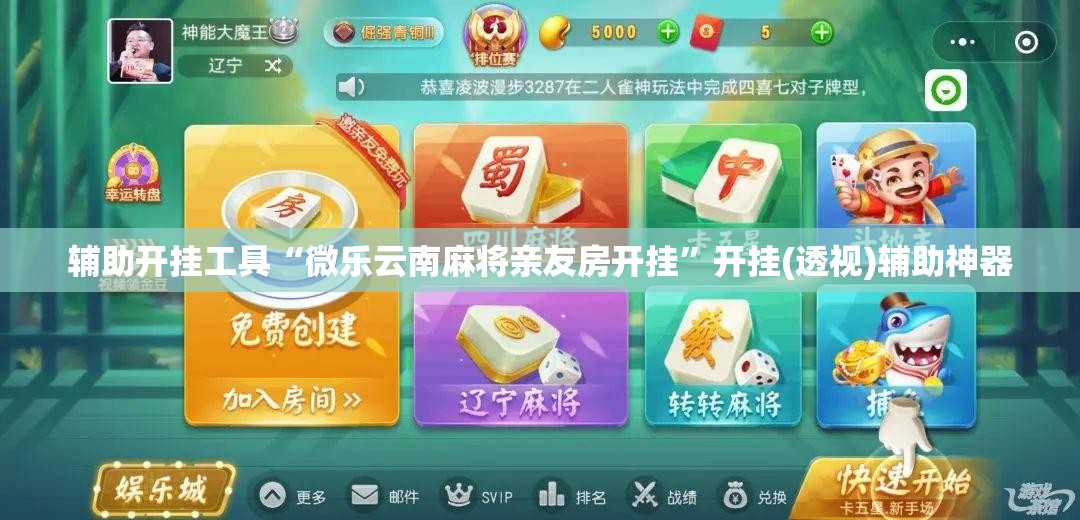 辅助开挂工具“微乐云南麻将亲友房开挂”开挂(透视)辅助神器