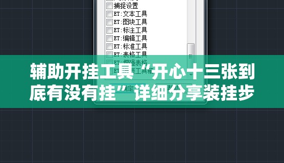 辅助开挂工具“开心十三张到底有没有挂”详细分享装挂步骤