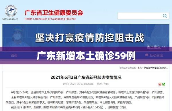 广东新增本土确诊59例/广东新增本土确诊10例!