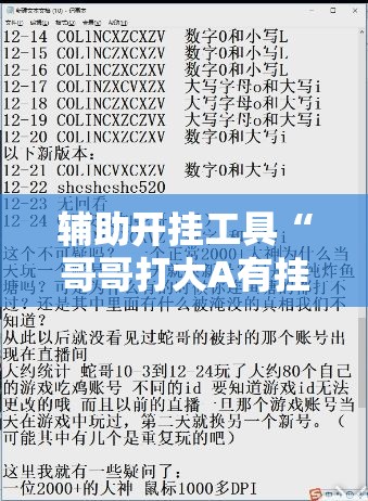辅助开挂工具“哥哥打大A有挂吗”2026开挂教程步骤