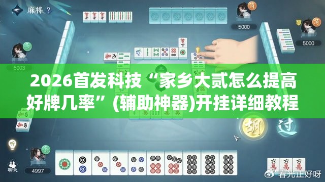 2026首发科技“家乡大贰怎么提高好牌几率”(辅助神器)开挂详细教程