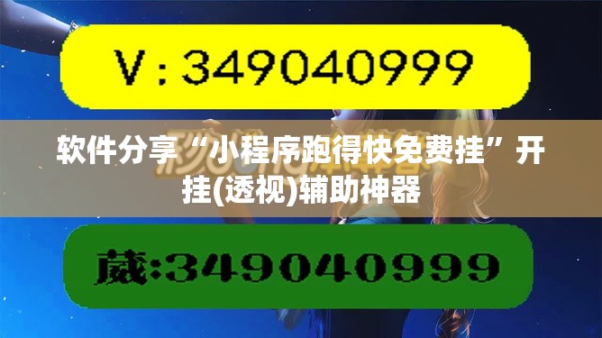 软件分享“小程序跑得快免费挂”开挂(透视)辅助神器