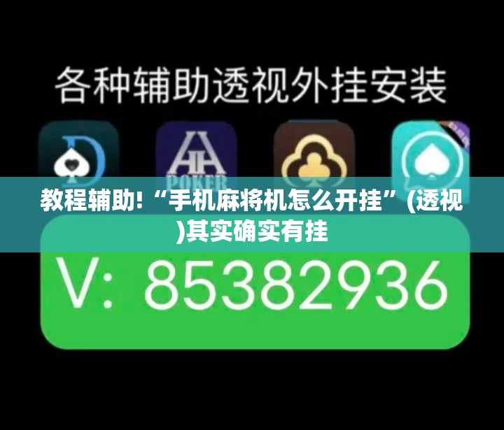 教程辅助!“手机麻将机怎么开挂”(透视)其实确实有挂
