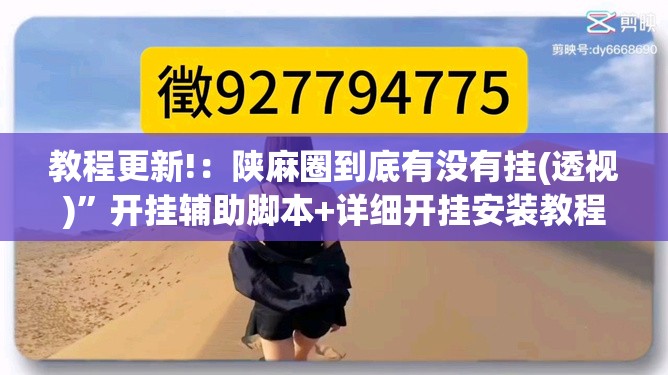 教程更新!：陕麻圈到底有没有挂(透视)”开挂辅助脚本+详细开挂安装教程