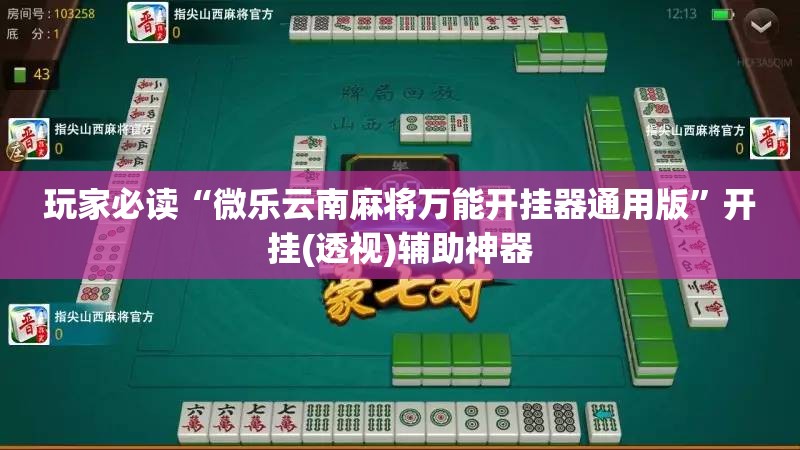 玩家必读“微乐云南麻将万能开挂器通用版”开挂(透视)辅助神器