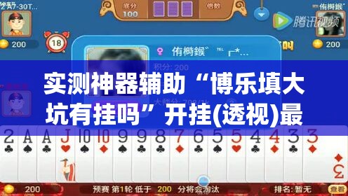 实测神器辅助“博乐填大坑有挂吗	”开挂(透视)最新辅助详细