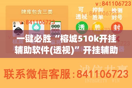 一键必胜“榕城510k开挂辅助软件(透视)”开挂辅助脚本+详细开挂安装教程