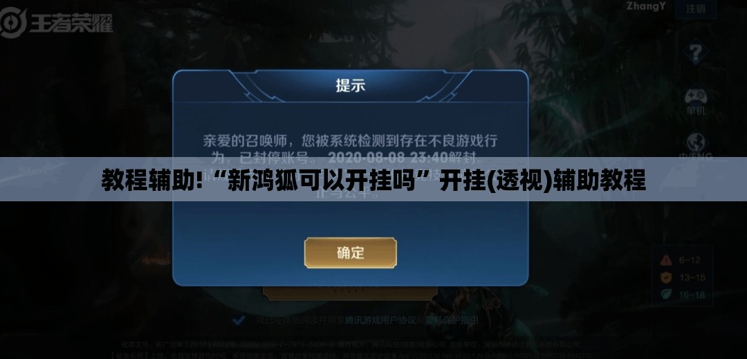 教程辅助!“新鸿狐可以开挂吗”开挂(透视)辅助教程