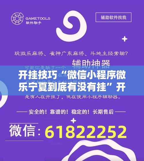 开挂技巧“微信小程序微乐宁夏到底有没有挂”开挂辅助脚本+详细开挂安装教程