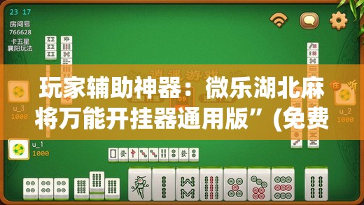 玩家辅助神器：微乐湖北麻将万能开挂器通用版”(免费)开挂辅助教学(最新辅助开挂教程)