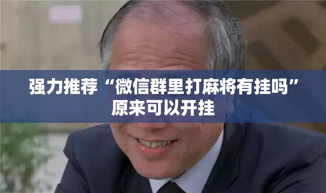 强力推荐“微信群里打麻将有挂吗”原来可以开挂