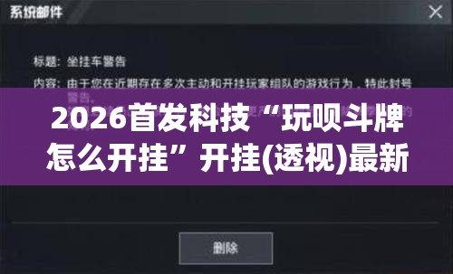 2026首发科技“玩呗斗牌怎么开挂”开挂(透视)最新辅助详细