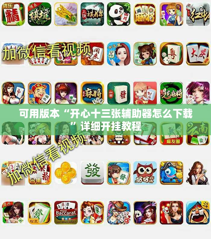 可用版本“开心十三张辅助器怎么下载	”详细开挂教程