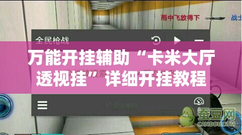 万能开挂辅助“卡米大厅透视挂	”详细开挂教程