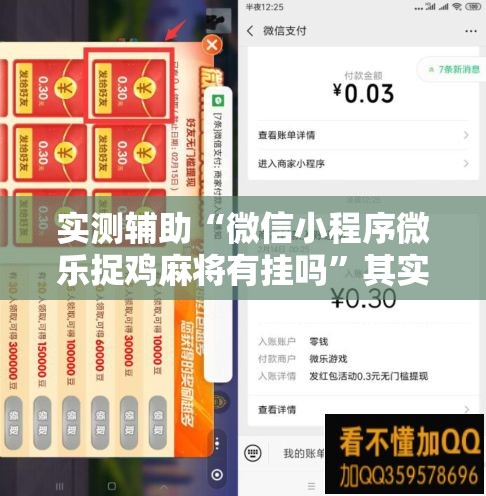 实测辅助“微信小程序微乐捉鸡麻将有挂吗”其实确实有挂
