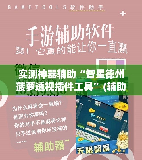 实测神器辅助“智星德州菠萝透视插件工具”(辅助神器)开挂详细教程