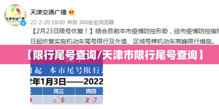 【限行尾号查询/天津市限行尾号查询】