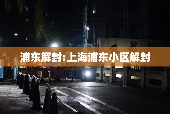 浦东解封:上海浦东小区解封