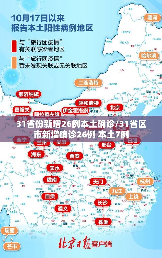 31省份新增26例本土确诊/31省区市新增确诊26例 本土7例