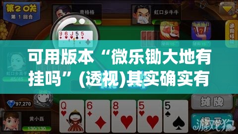 可用版本“微乐锄大地有挂吗”(透视)其实确实有挂