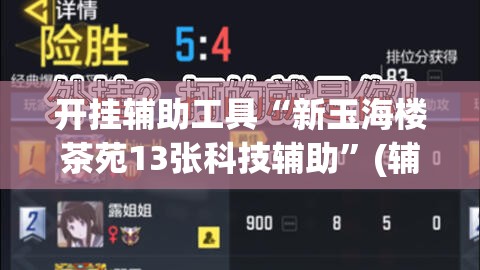 开挂辅助工具“新玉海楼茶苑13张科技辅助”(辅助神器)开挂详细教程