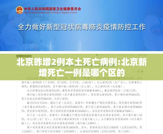 北京昨增2例本土死亡病例:北京新增死亡一例是哪个区的
