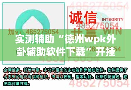 实测辅助“德州wpk外卦辅助软件下载”开挂辅助脚本+详细开挂安装教程