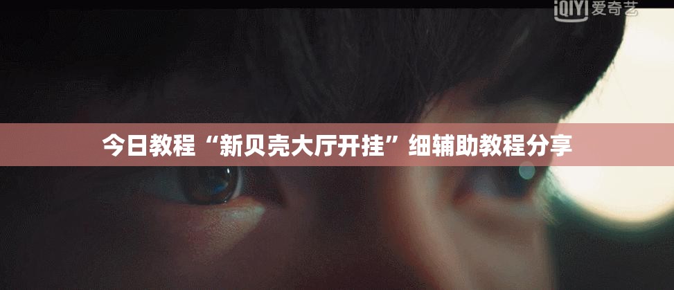 今日教程“新贝壳大厅开挂	”细辅助教程分享