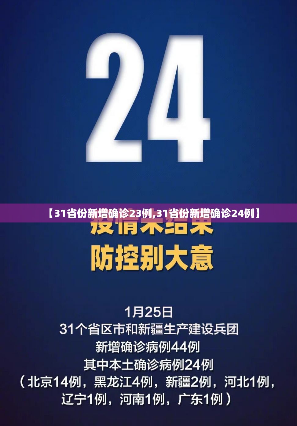 【31省份新增确诊23例,31省份新增确诊24例】