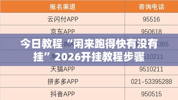 今日教程“闲来跑得快有没有挂”2026开挂教程步骤