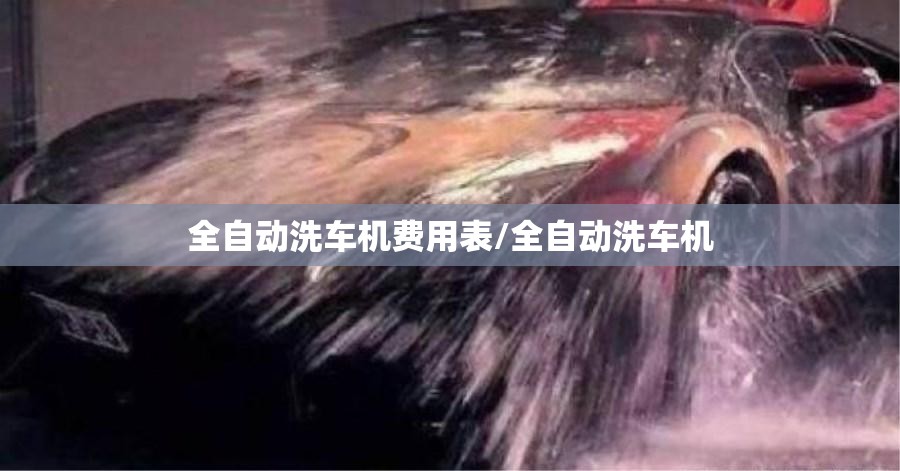 全自动洗车机费用表/全自动洗车机