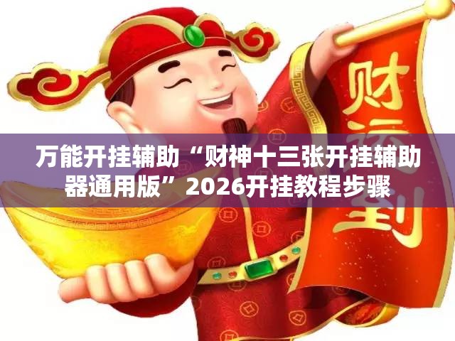 万能开挂辅助“财神十三张开挂辅助器通用版	”2026开挂教程步骤
