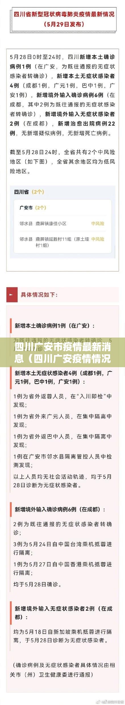 四川广安市疫情最新消息(四川广安疫情情况) 四川广安市疫情最新消息(四川广安疫情情况)