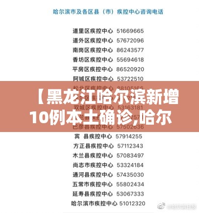 【黑龙江哈尔滨新增10例本土确诊,哈尔滨新增本土确诊病例轨迹】