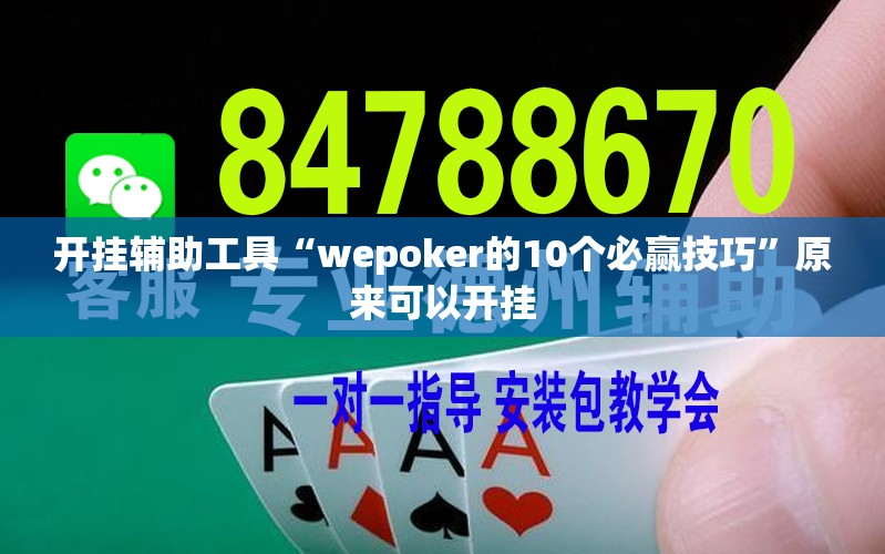 开挂辅助工具“wepoker的10个必赢技巧”原来可以开挂